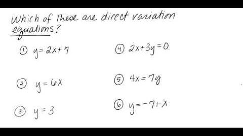 Direct Variation (part 1)