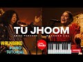 #randomstuff #cokestudio Tu Jhoom Jhoom | Abida parveen Naseebo Lal | Piano Tutorial with Lyrics