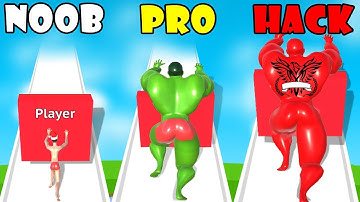 NOOB vs PRO vs HACKER - Muscle Race Gameplay Walkthrough Part 11 (Android,iOS)