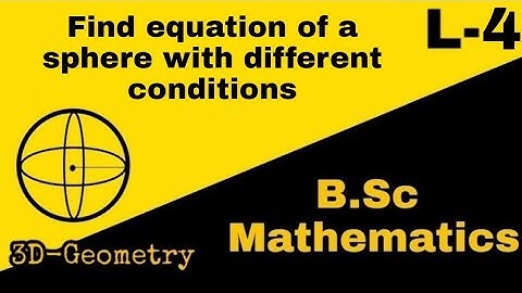 How to find equation of a sphere with conditions|part-1| Sphere| 3d Geometry||AMS