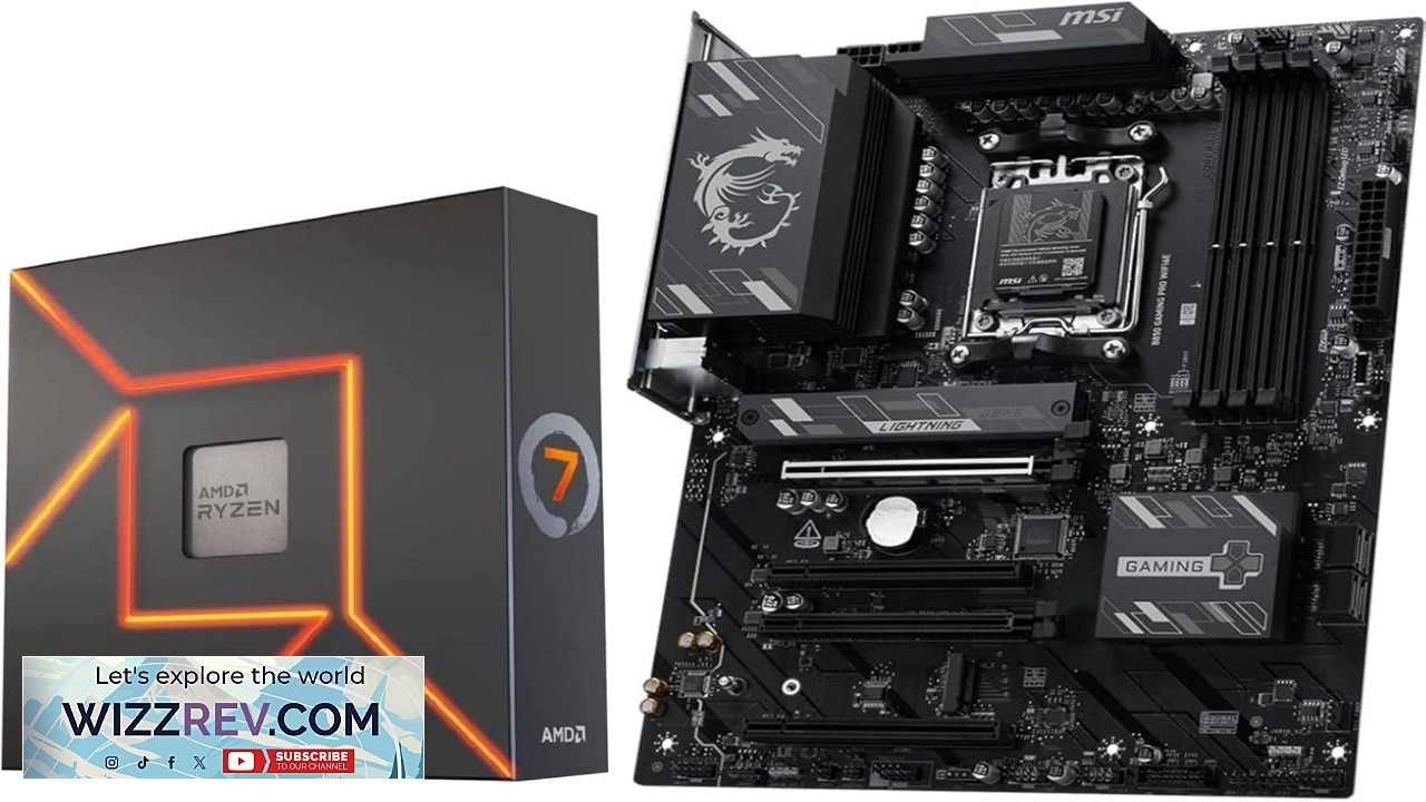 MICRO CENTER AMD Ryzen 7 7700X CPU Processor with MSI B850 Gaming