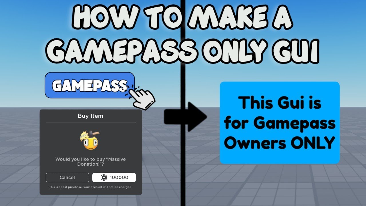 How to make ANY GAMEPASS WORK in Roblox Studio! 