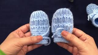 Hand Knitted Baby Mittens For Newborn (0-3 months)