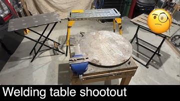 Welding table shootout (DeWalt, Harbor freight, hobart, homemade)