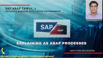 Unit 3 Lesson 4 (Explaining AS ABAP Processes)