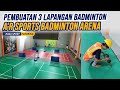 Paket lengkap pembuatan 3 lapangan ar sport badminton arena di kalimantan utara  raga sport