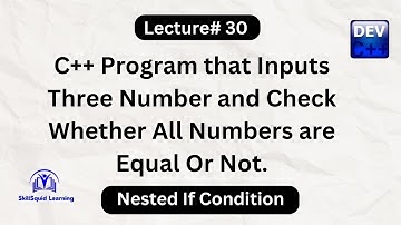 C++ Program That input Three Numbers and Find The Smallest Number Using Nested If Condition #foryou