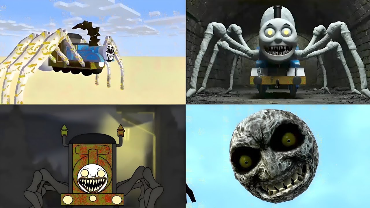 THOMAS TRAIN MONSTER 🚂 🆚 CURSED THOMAS MONSTER 🤖 🆚 CHOO CHOO CHARLES MONSTER ❄️TILES HOP5