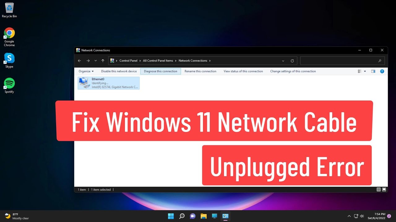 Cable Unplugged Windows 11 at Gary Ramirez blog