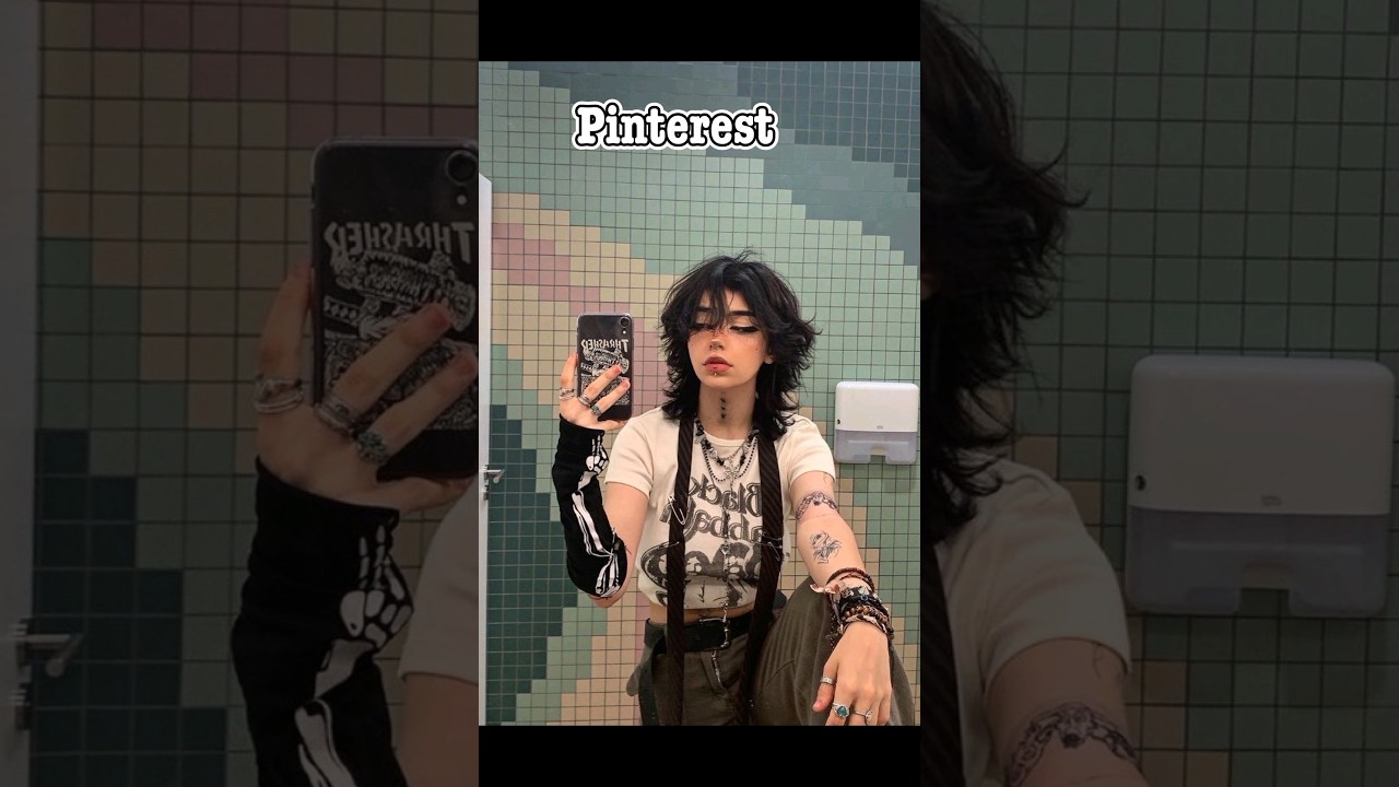 How google and Pinterest sees emo girl #shorts #foryou #emogirl