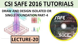 CSI SAFE 2016 TUTORIALS | DRAW AND DESIGN ISOLATED OR SINGLE FOUNDATION IN CSI SAFE 2016 PART-4 screenshot 4