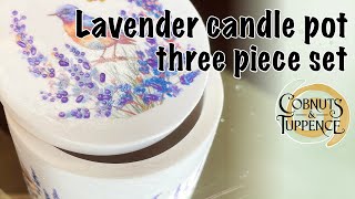 Printing my own decoupage for a Lavender Candle Pot
