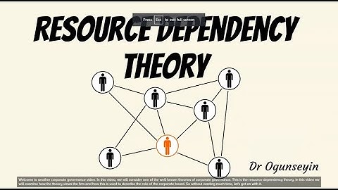Resource Dependence Theory (No Background Music)