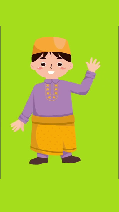 Little Boy with Kopyah Animation Green Screen