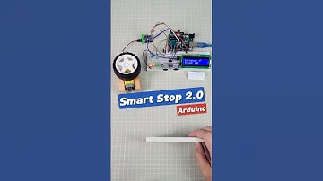 Smart Stop 2.0🚗✨Now with LED Alerts & LCD Display!#arduino #ultrasonic #motor #intelligent #diy