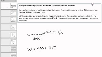 11 01 Writing and evaluating a function that models a real world situation: Advanced