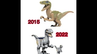 All Lego Jurassic World velociraptor figure in every year! Resimi