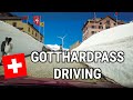 Saint Gotthard Pass driving, Switzerland