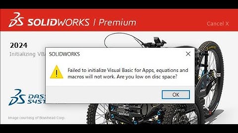 Failed to initialize Visual Basic for Apps, equations andmacros will not work, Are you low on disc s