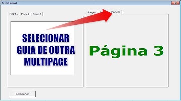 Selecionar Página, Guia, Aba de MULTIPAGE VBA via Códigos Excel