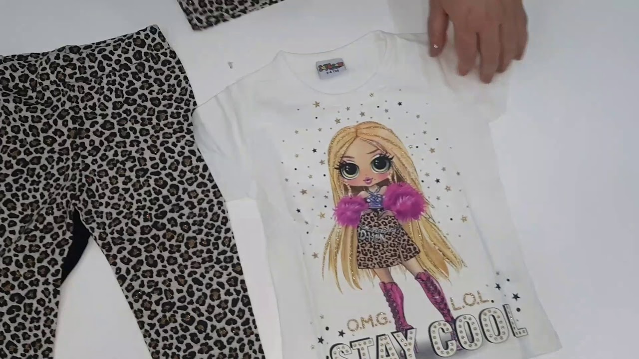 Lol bebek lol süpriz bebek pırıltılı taytlı takım siyah ve krem renk