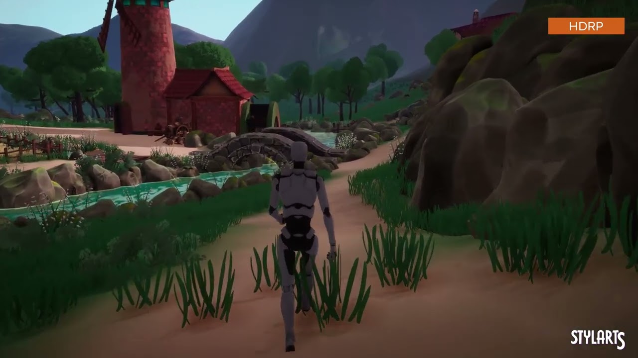 Stylized Windmill Valley Environment, video preview 17