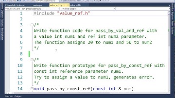 C++ Function Value and Reference Parameters