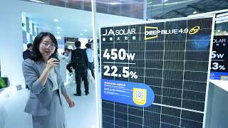 JA Solar Presentation Product Highlights at SNEC 2023