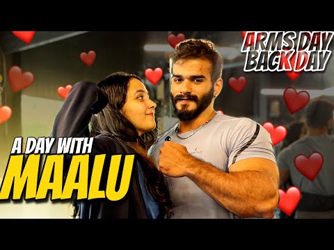 A DAY WITH MAALU | Workout session with Girlfriend | ARMS DAY & BACK DAY | LAXMAN | @lxmnnnn