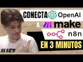 Cómo Conectar n8n o Make.com a OpenAI (ChatGPT) — Guía Completa (2025)