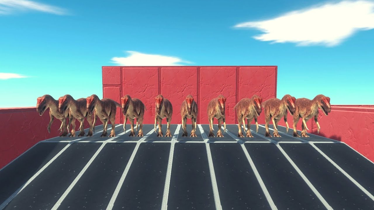 Impossible Maze - 10x Allosaurus ARBS | Animal Revolt Battle Simulator