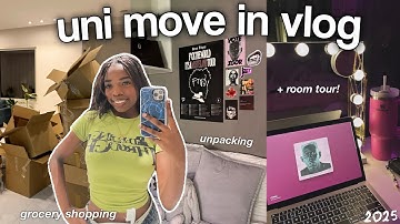 UNIVERSITY MOVE IN VLOG 2025 📦  | packing, dorm set up, first year college dorm move in