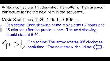 Geometry 2-1 Inductive Reasoning and Conjecture