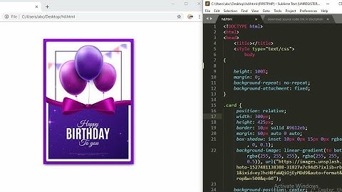 Birthday Wish Using Html Css. || Source Code Download.