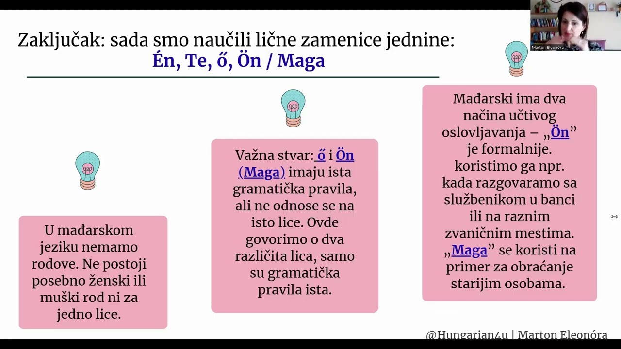 Mađarske lične zamenice u jednini za 📢 4 minuta!