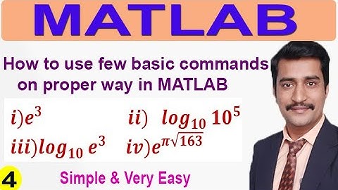 How to use few basic commands on proper way in MATLAB