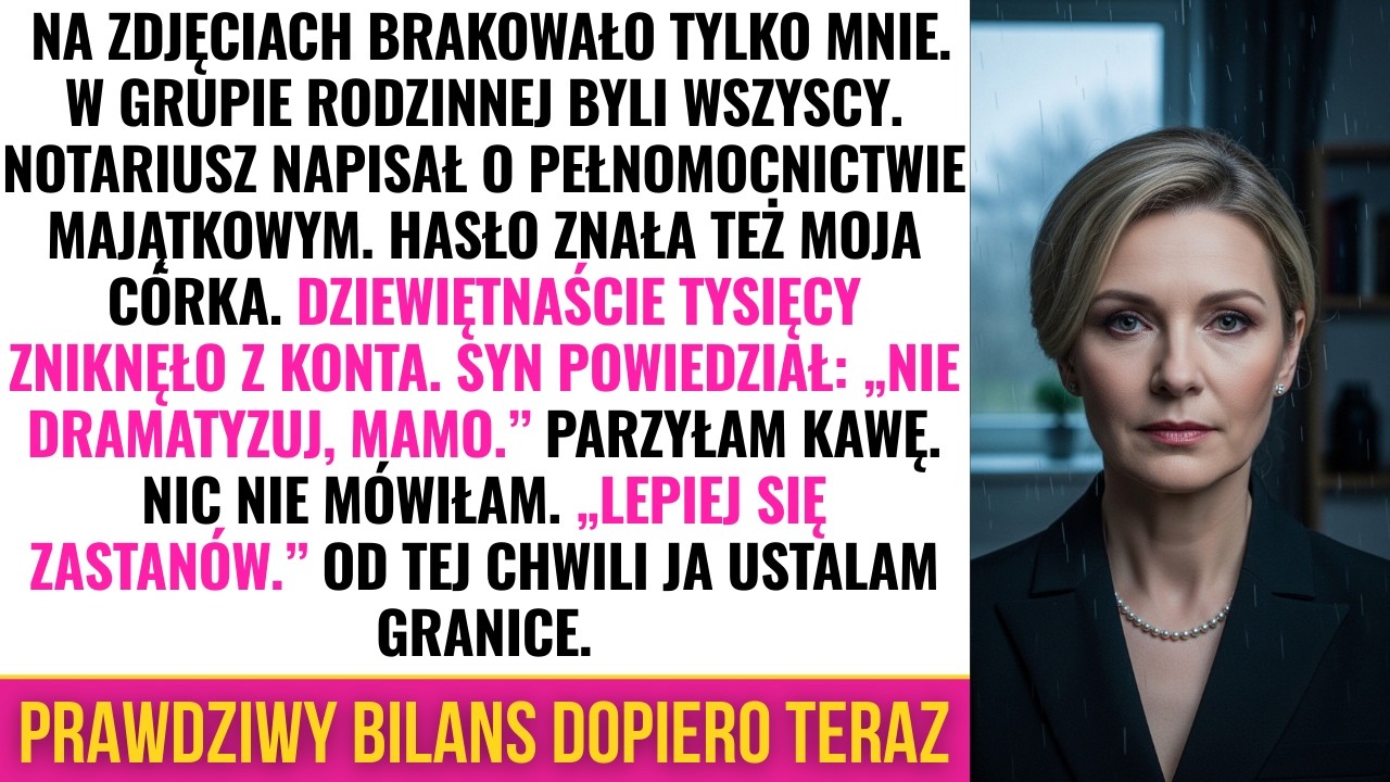 Myślałam, że to zwykła rodzinna troska… aż zobaczyłam przelew i wniosek u notariusza na mnie…