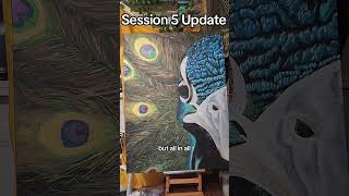 Vibrant peacock art in progress #peacock #animals #zoo #followback
