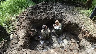 Быстро Раскопали Блиндаж с подругой, TimeLapse