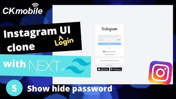 Instagram UI Clone (Login) with NextJS and TailWindCSS #5   Show / hide password