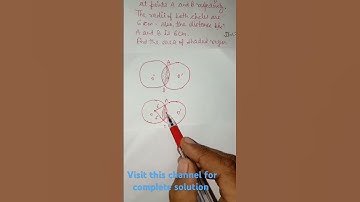 #Area common to two intersecting circles #Area of sector #Class 10 important questions