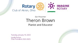Theron Brown, Pianist and Educator