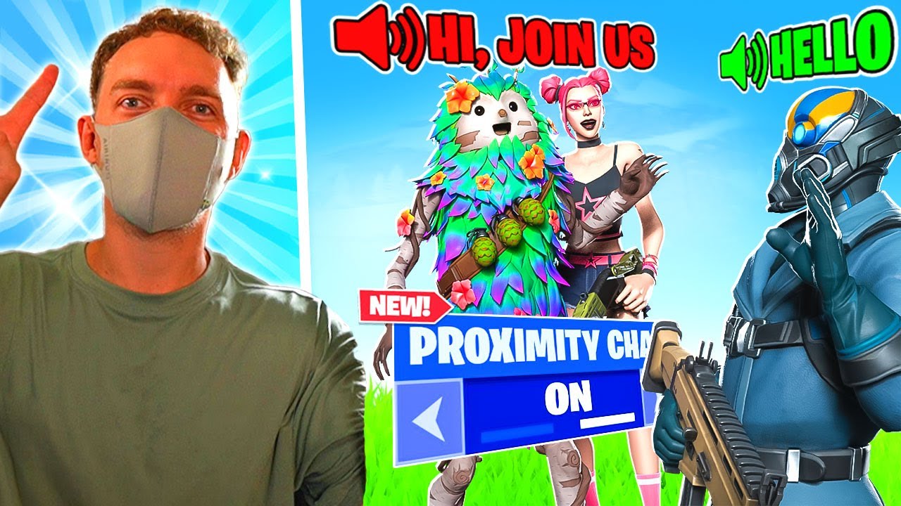 Jag TROLLAR Folk Med PROXIMITY CHAT i Fortnite