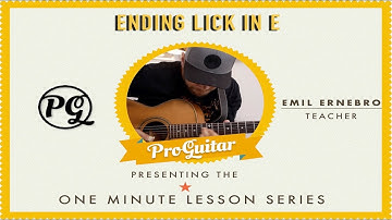 Emil Ernebro Lesson - Fast Tommy Emmanuel Lick in E