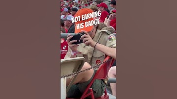 This Boy Scout is not earning his badge. #huskers #boyscouts #security #fail #￼collegefootball
