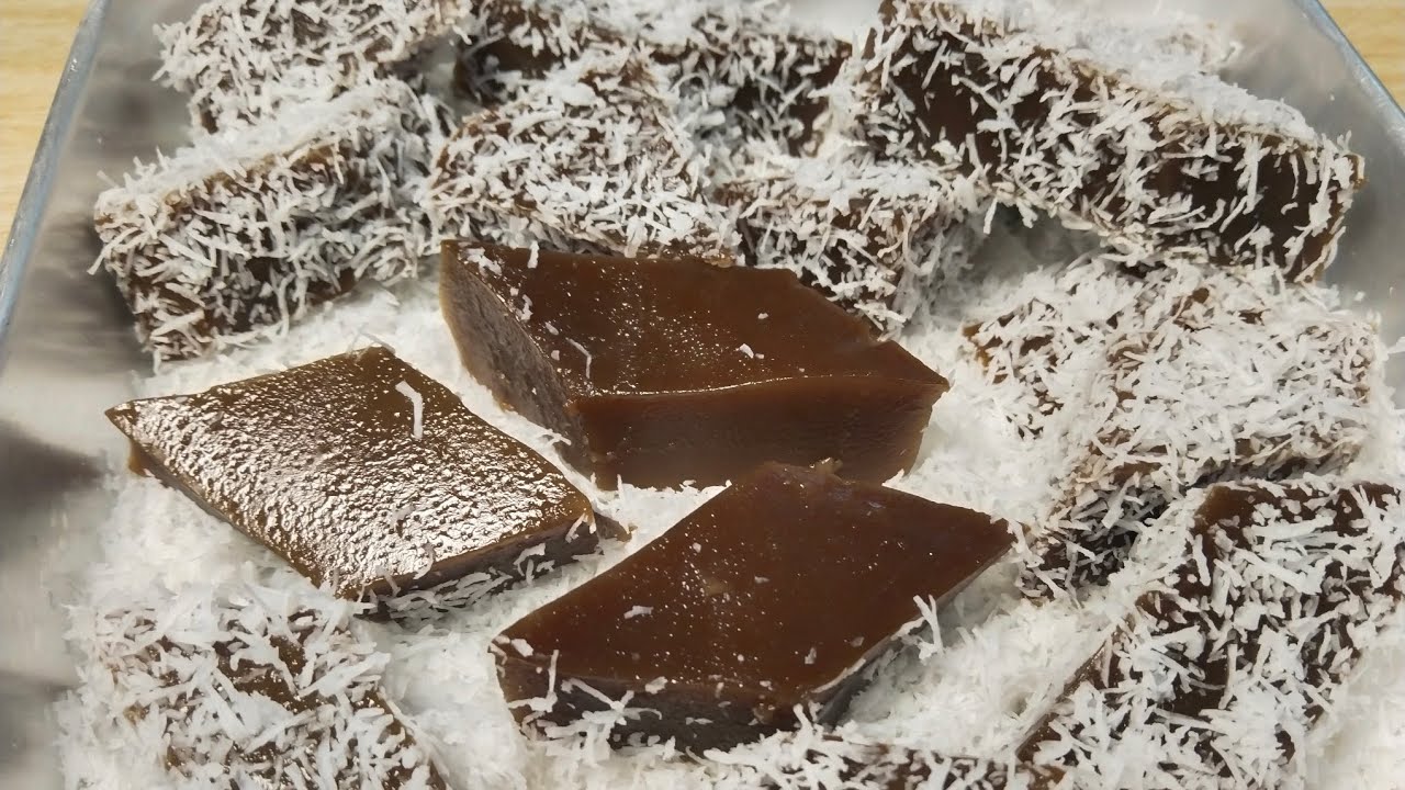 Kaswi gula merah lembut bergedik dan kenyal