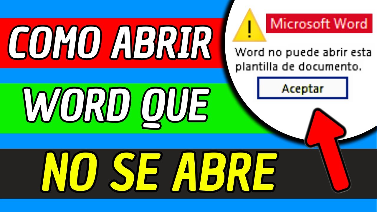 Como Abrir Un Documento De Word Que No Se Abre Al Detectar Error (Facil)