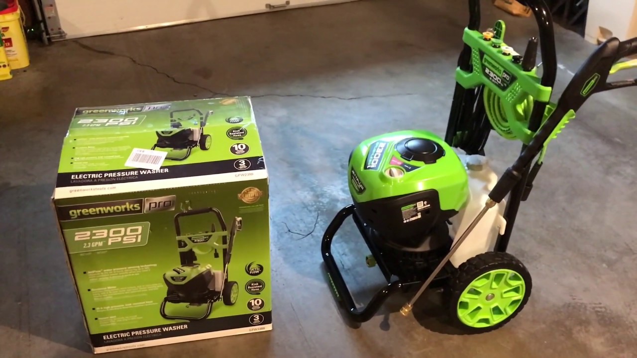 Greenworks Pro 2300 Electric Pressure Washer Review - YouTube