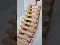 *Marble Run Race マーブルラン ASMR* Glass marble rolling down the Wooden staircase. #1