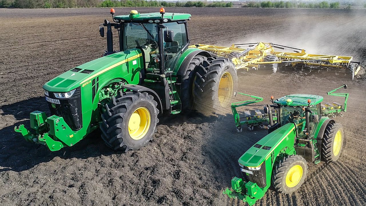 2x John Deere 8370R | Magágykészités és Vetés | Bednar Swifter 10m + MaxEmerge Xp 12 row